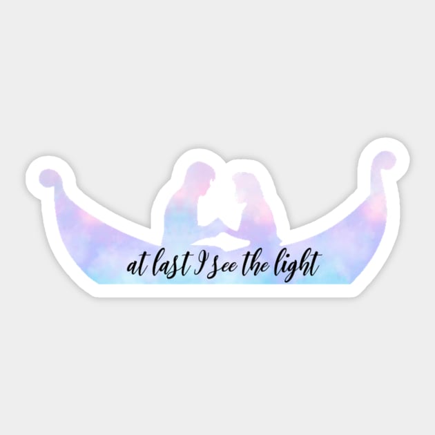 At Last I See the Light Tangled Sticker by lolsammy910